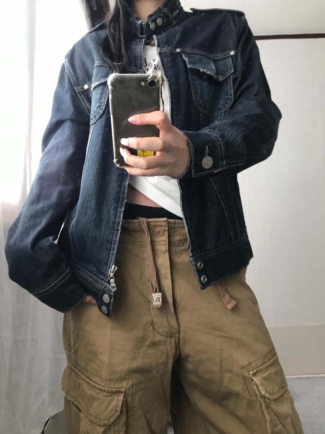 빈티지 넥버클디테일 데님 자켓 상품이미지1