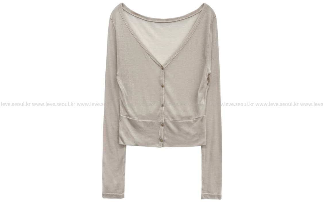 택O) 르에브 컨티뉴 텐셀 가디건 라이트 베이지 상품이미지2