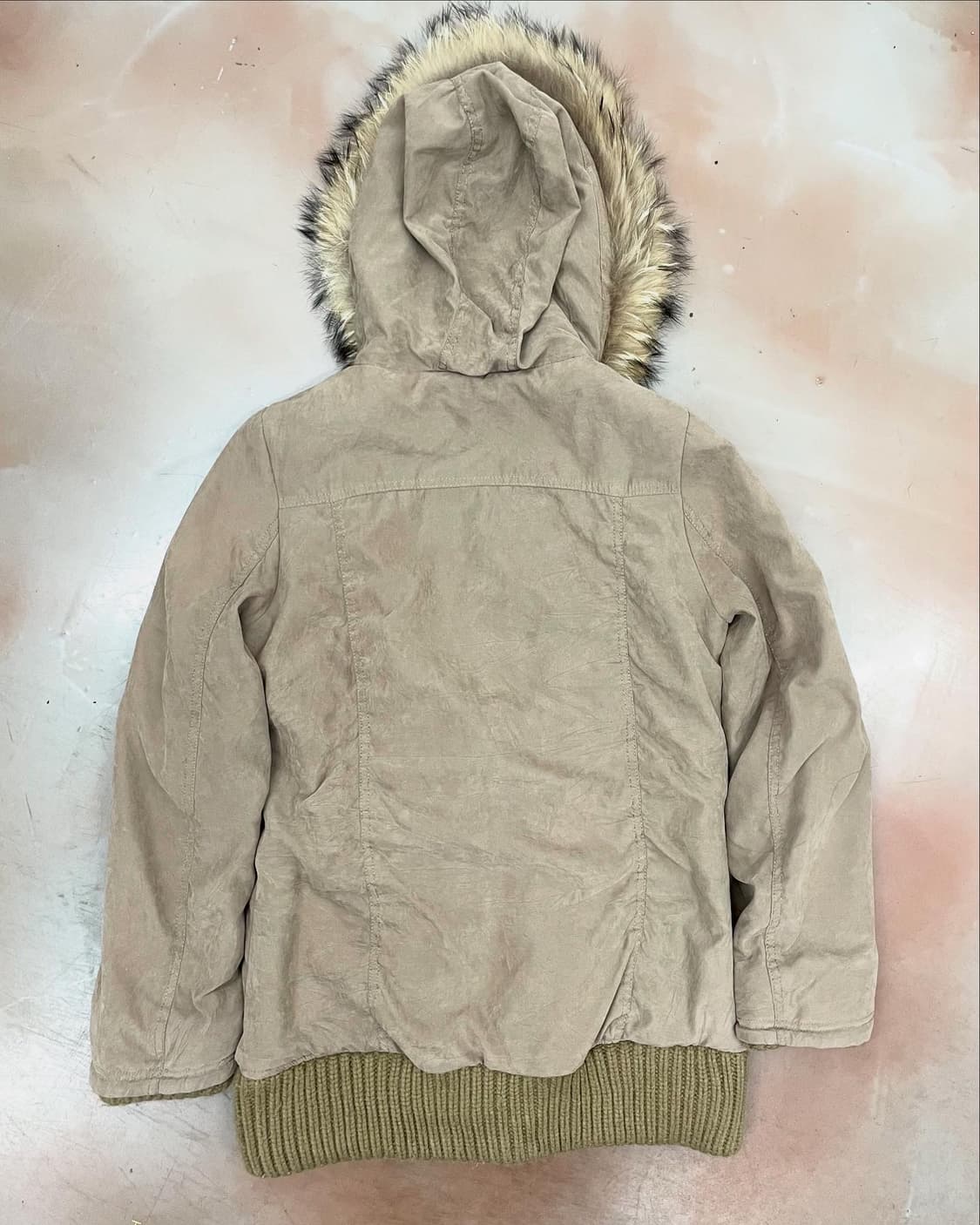  beige hoodie fur y2k jacket 상품이미지4