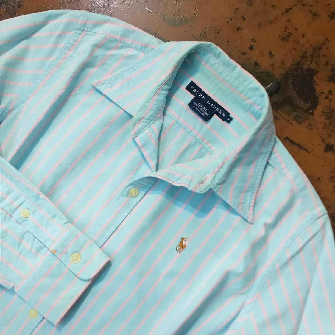 폴로랄프로렌 민트 스트라이프 옥스포드 셔츠 여성 55 상품이미지3