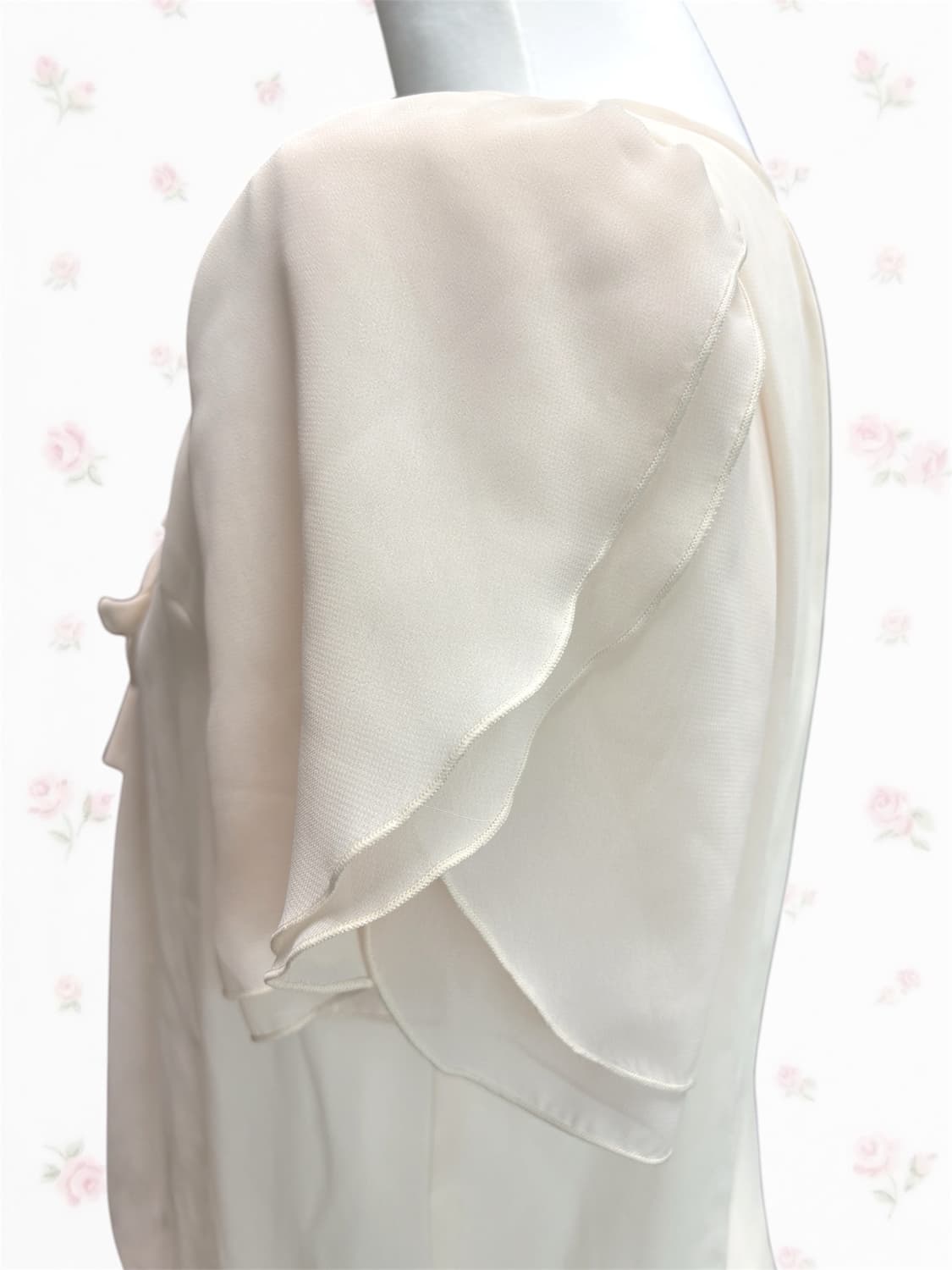 KarL Park Lane 살구 베이지 프릴 블라우스 탑 상품이미지3