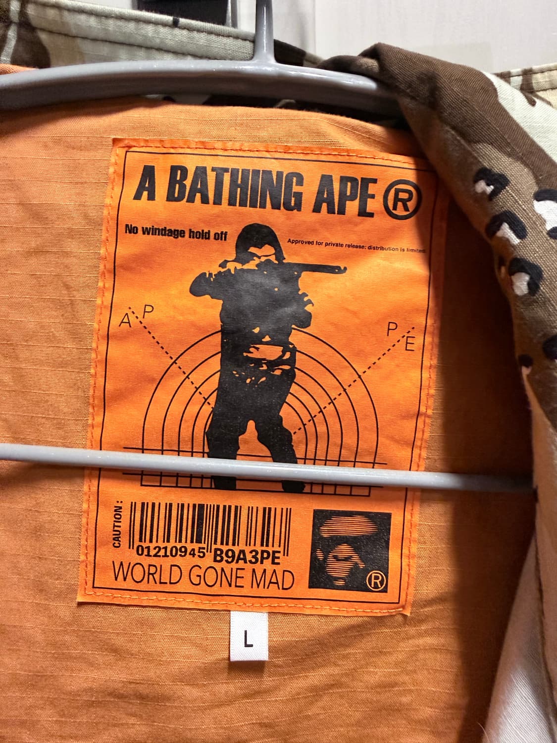 BAPE 베이프 카모 밀리터리 자켓 L / 미사용 / 희귀 모델  상품이미지3