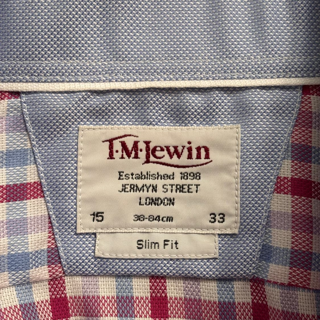 TM 르윈 체크 셔츠 100 슬림핏 독특한 질감 수입 정품 상품이미지2