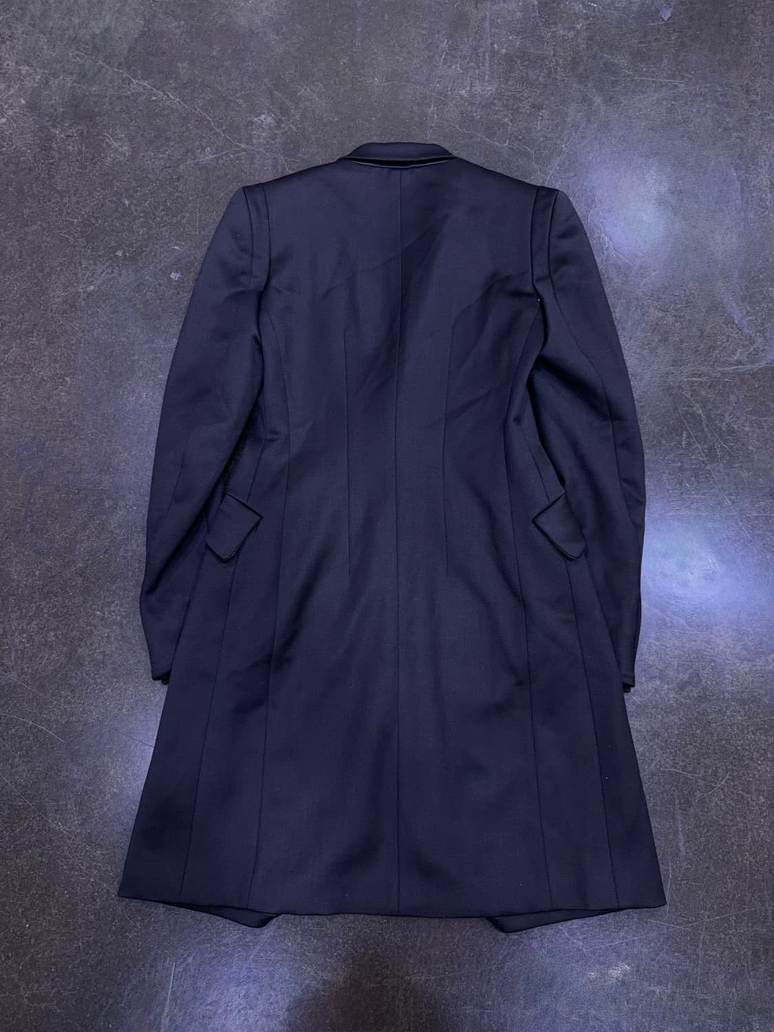 타임 이태리 울 싱글 슬림 절개 원버튼 롱코트 84 상품이미지2