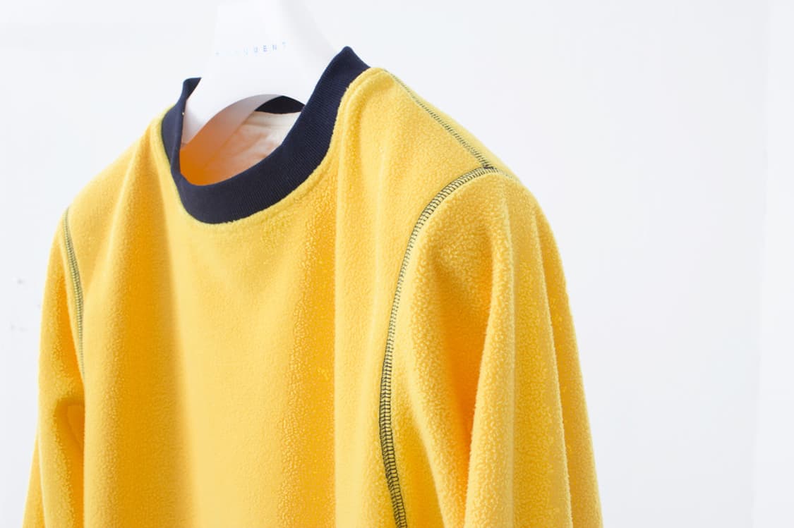 도큐먼트 라운드넥 폴라플리스 저지 옐로우 상품이미지3