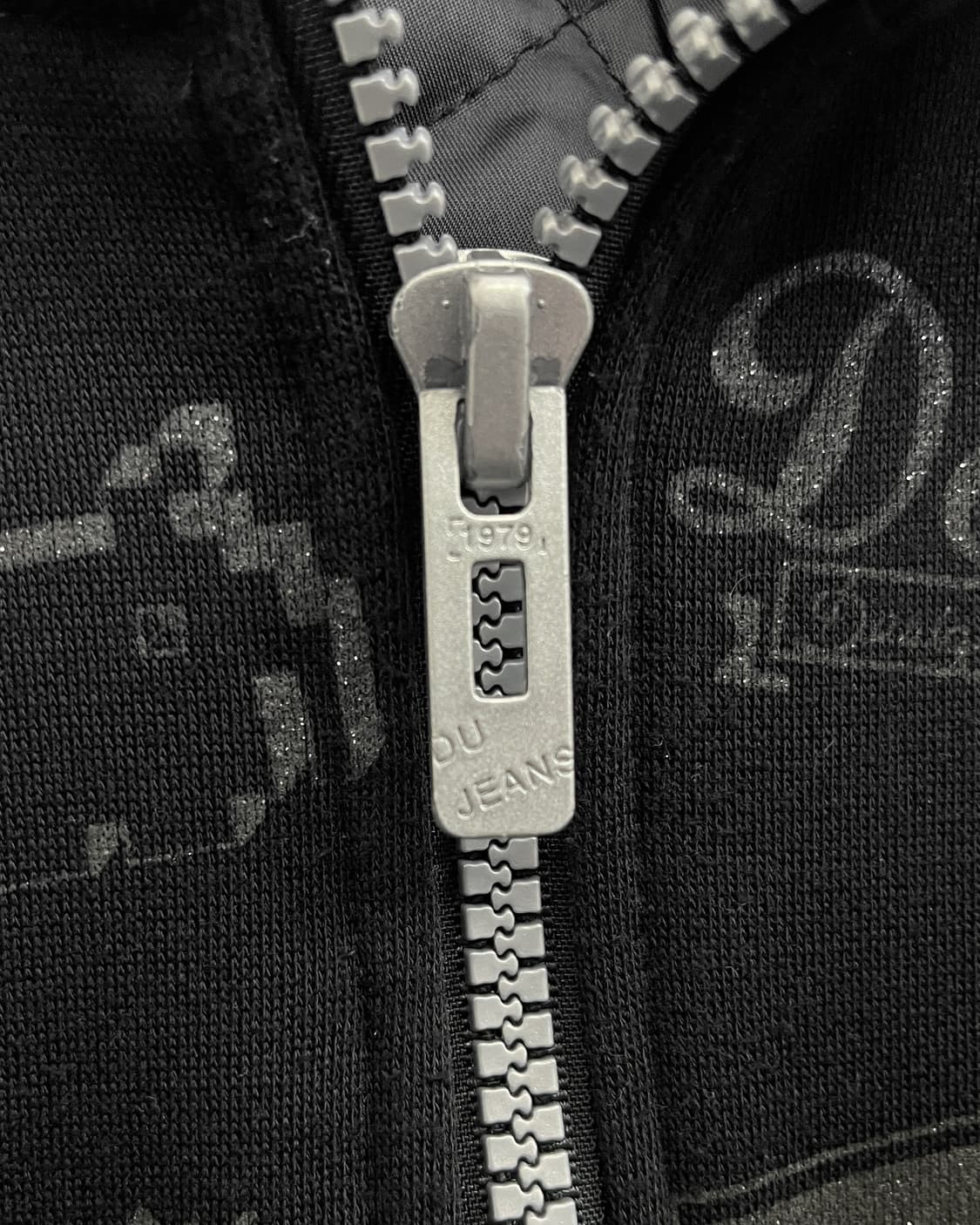 올드 빈티지 패턴 퀼팅 도톰 후드집업 블랙 상품이미지8