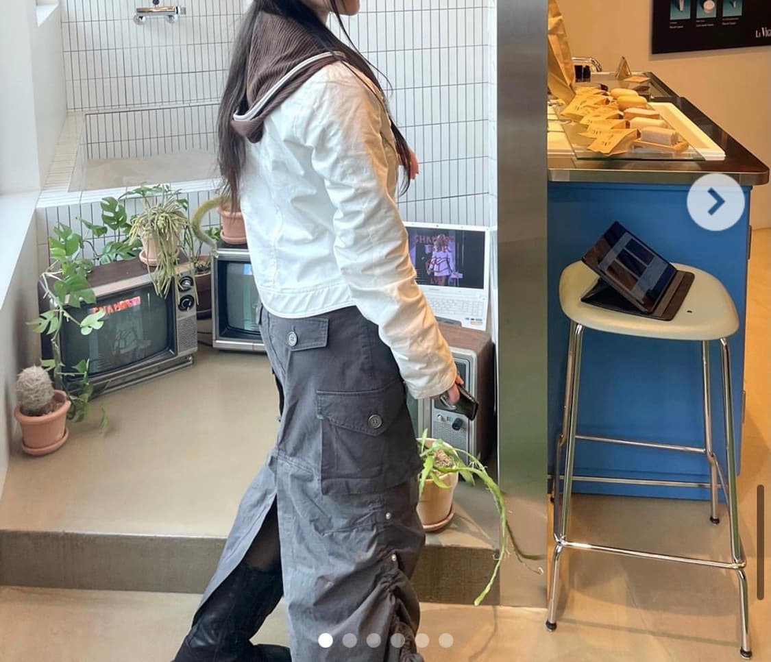 탠스댄스 셔링 머메이드 스커트 카고 스커트 상품이미지2