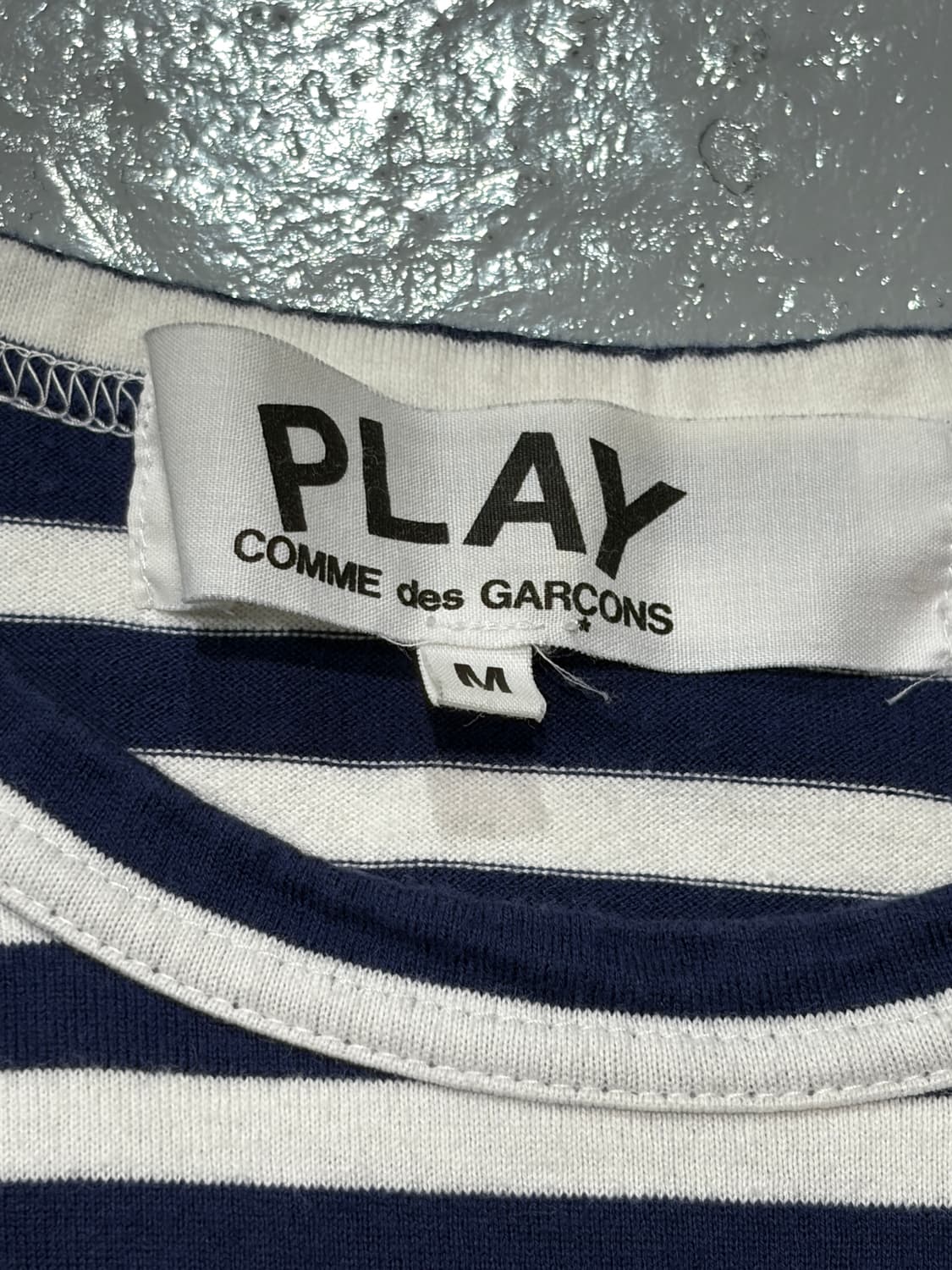 꼼데가르송(Comme Des Garcons)네이비 화이트 롱슬리브 상품이미지3