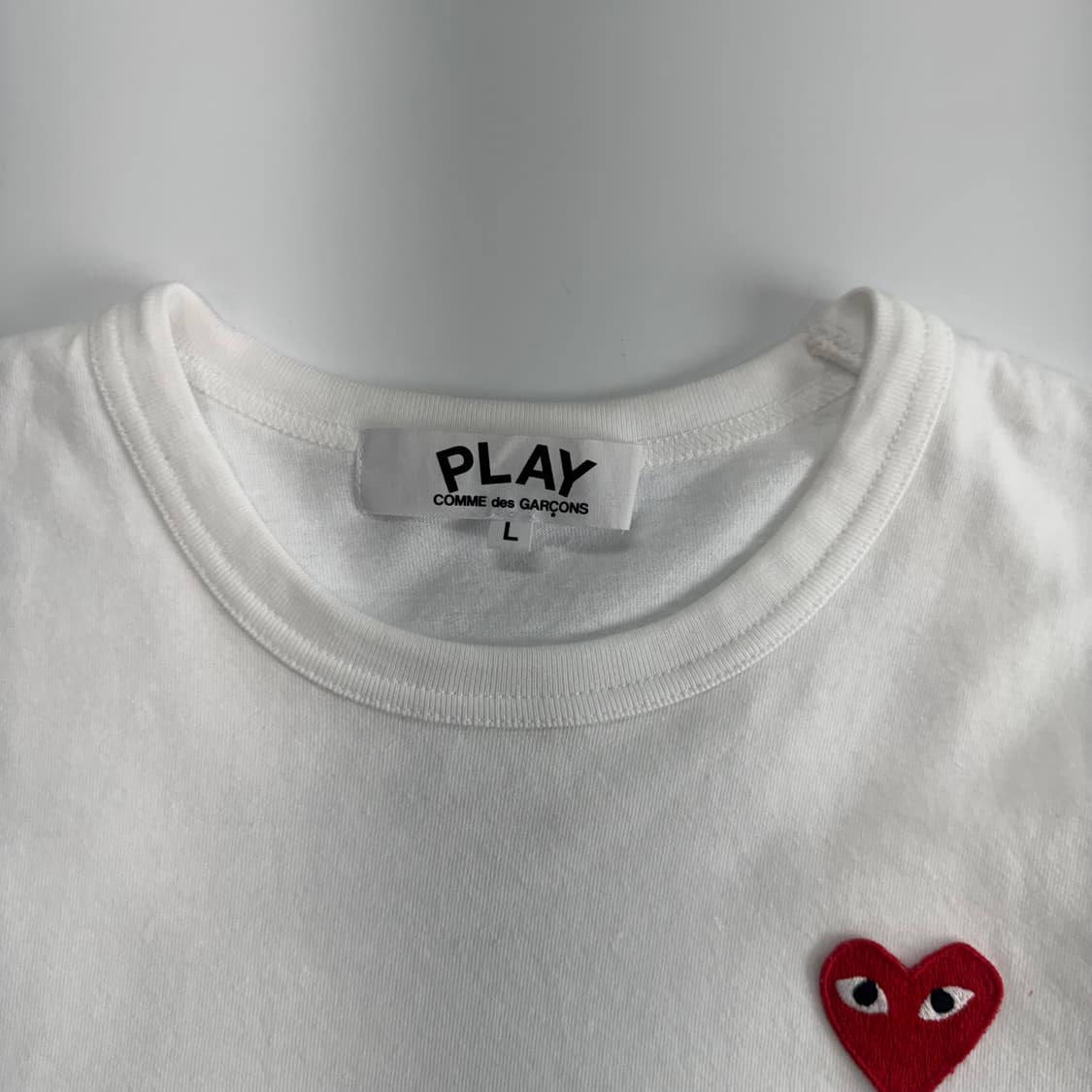 Comme des garcons 꼼데가르송 레드와펜 화이트 반팔 상품이미지5