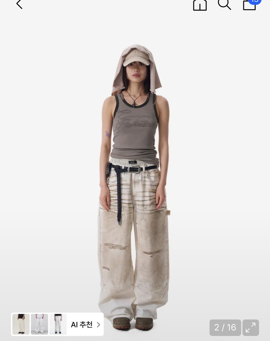 아캄 더티 워시드 팬츠 1size 상품이미지1