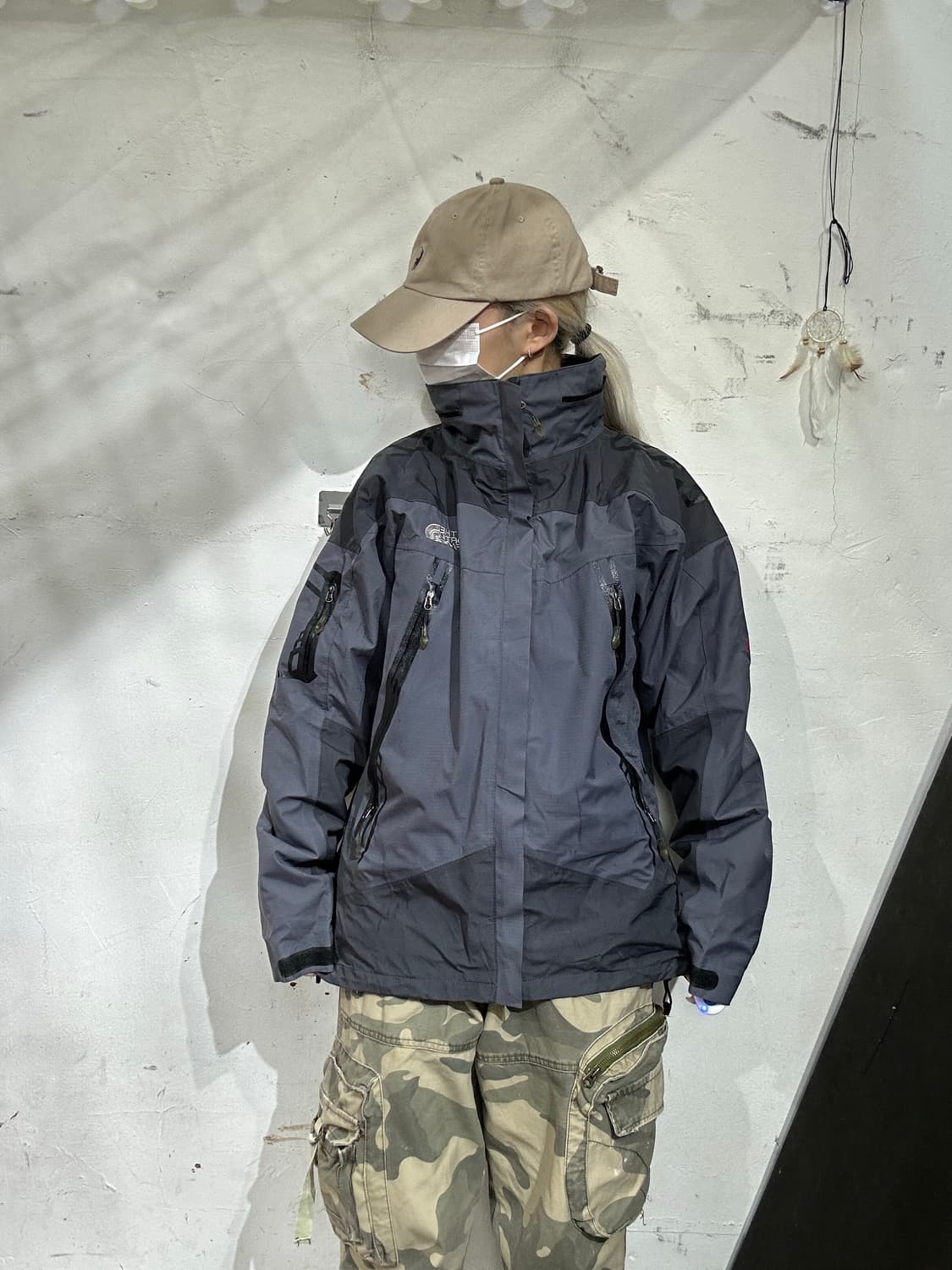 노스페이스 차콜 윈드스토퍼 서밋 바람막이 고프 코어 트랙 자켓 M 상품이미지2