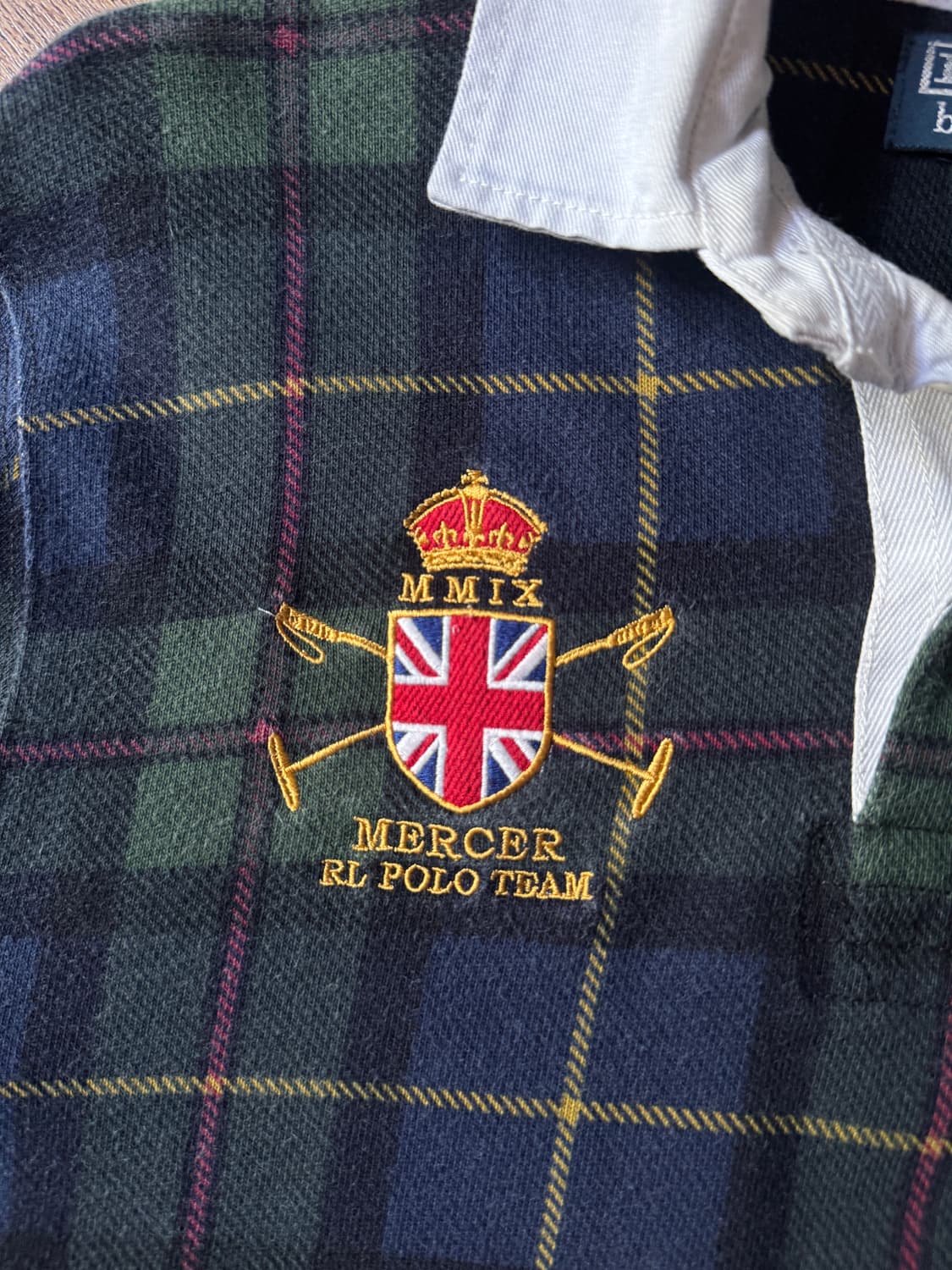 [S]폴로 랄프로렌 RL 폴로팀 블랙와치 체크 럭비 티셔츠 상품이미지3