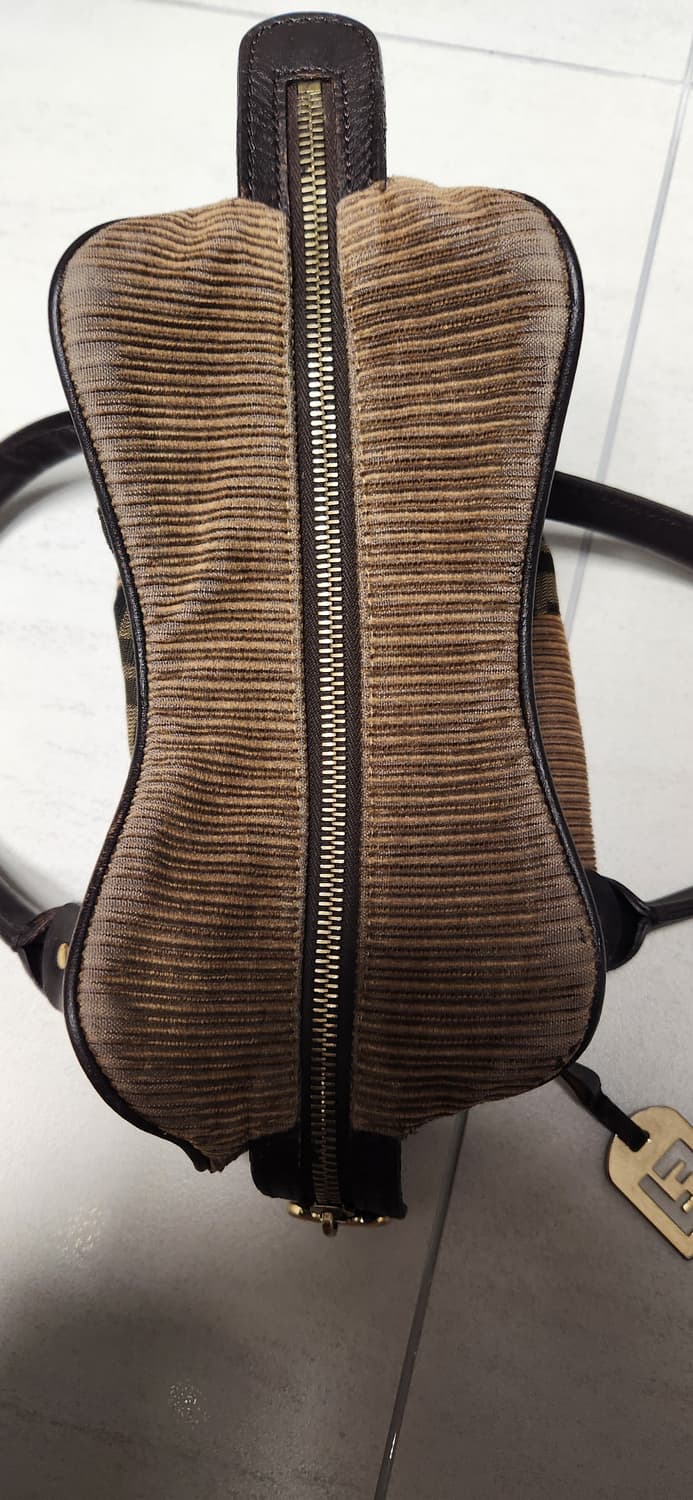 00s 빈티지 펜디 코듀로이 얼룩무늬 호피 숄더백 상품이미지5