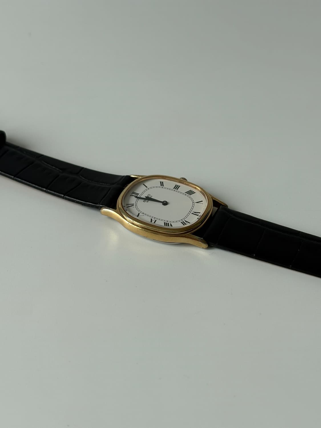 1980년대 Chariot 로만 인덱스 골드 오벌 쿼츠 남성  상품이미지6