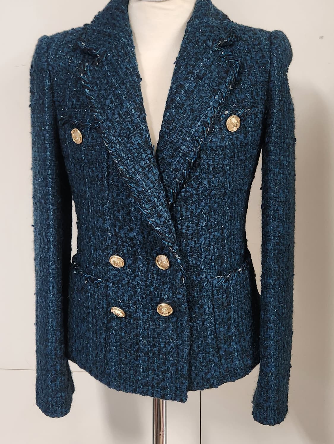 미샤 트위드 자켓  블루 44 23SS 상품이미지1