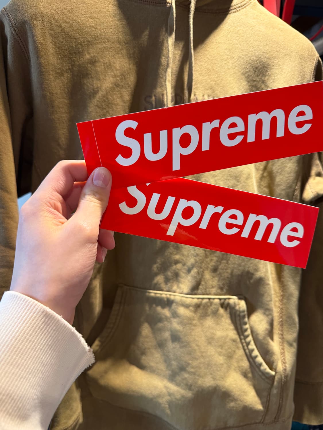 슈프림 [정품] 후드티 자수 톤온톤 로고 스웻셔츠 상품이미지6