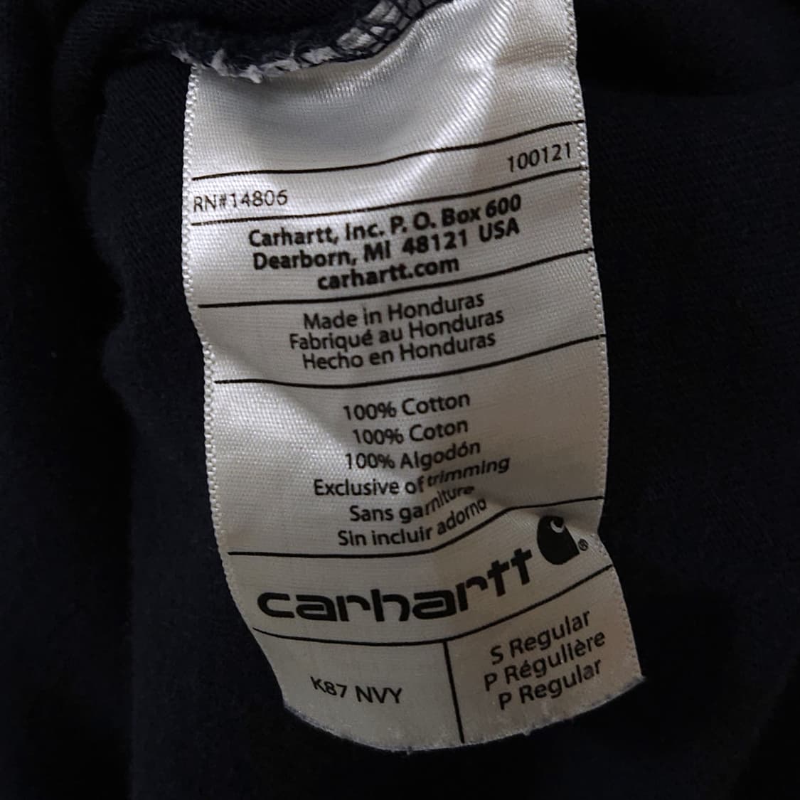 95)CARHARTT 칼하트 포켓 반팔 곤색 상품이미지4