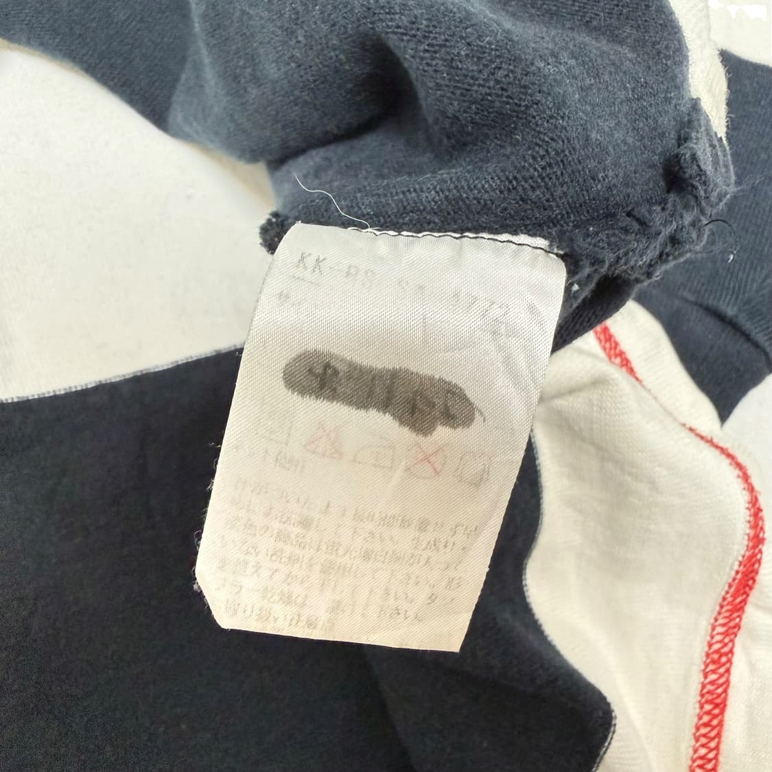 90‘s 폴로 스포츠 블랙 화이트 단가라 럭비티셔츠 상품이미지7