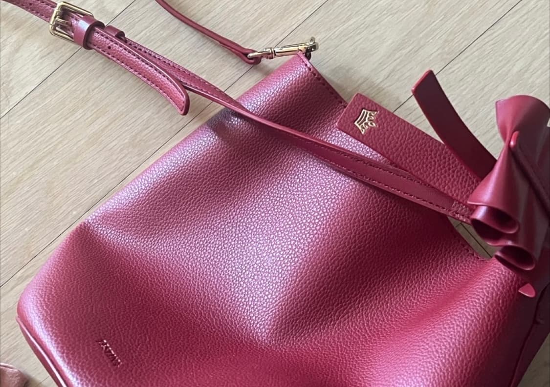 제이에스티나 버킷백 레드 크로스백 상품이미지3