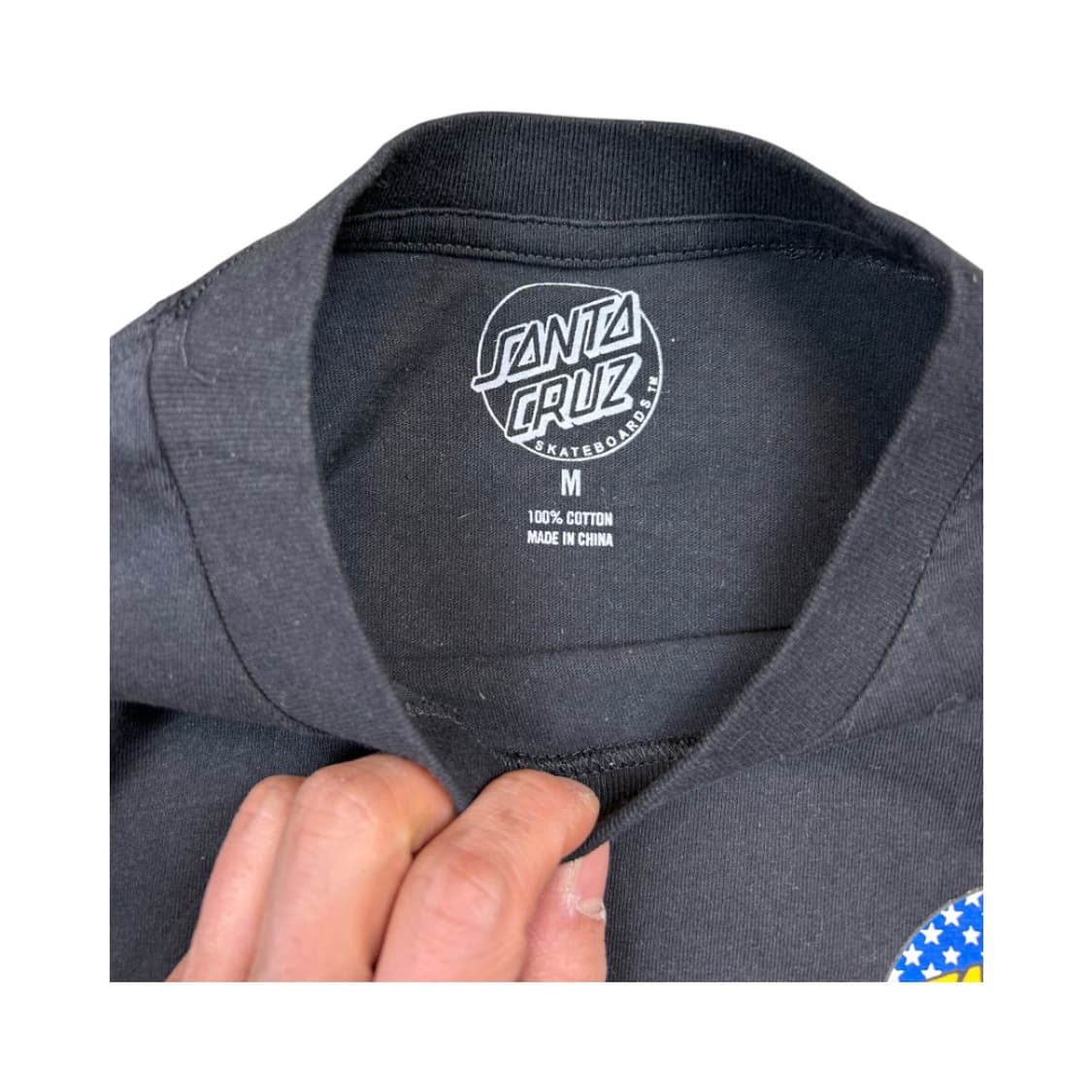 (M) 산타크루즈 블랙 백프린트 로고 반팔 티셔츠 T-095 상품이미지3