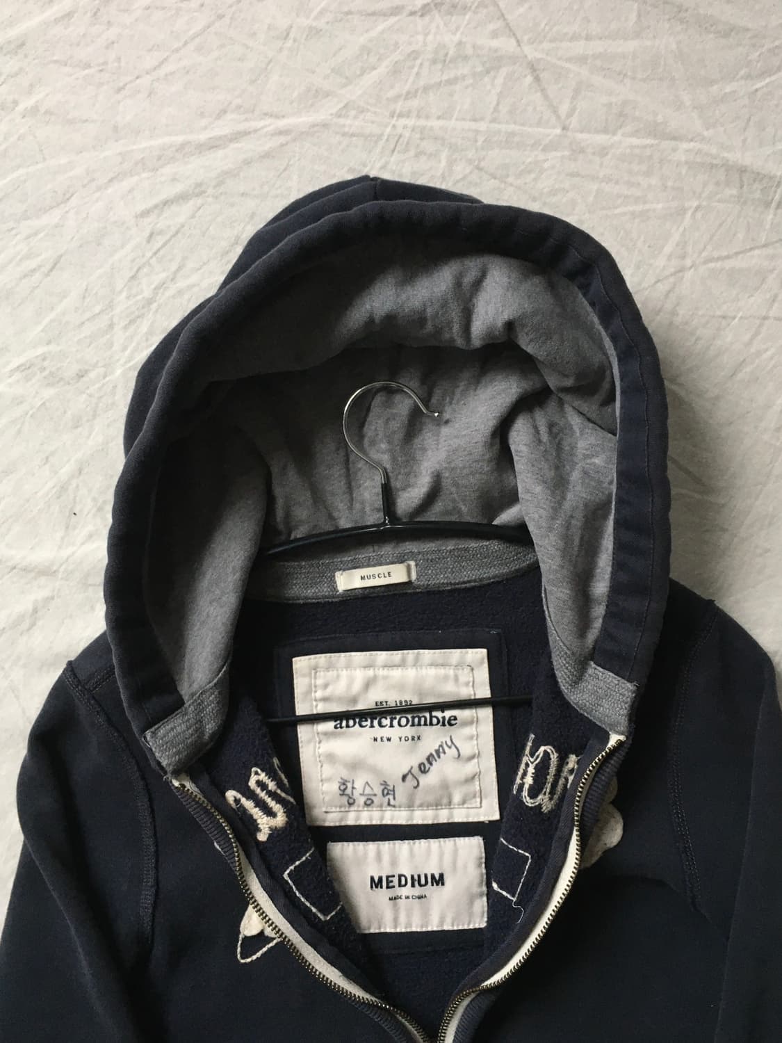 아베크롬비 자수 패치로고 후드집업 상품이미지3