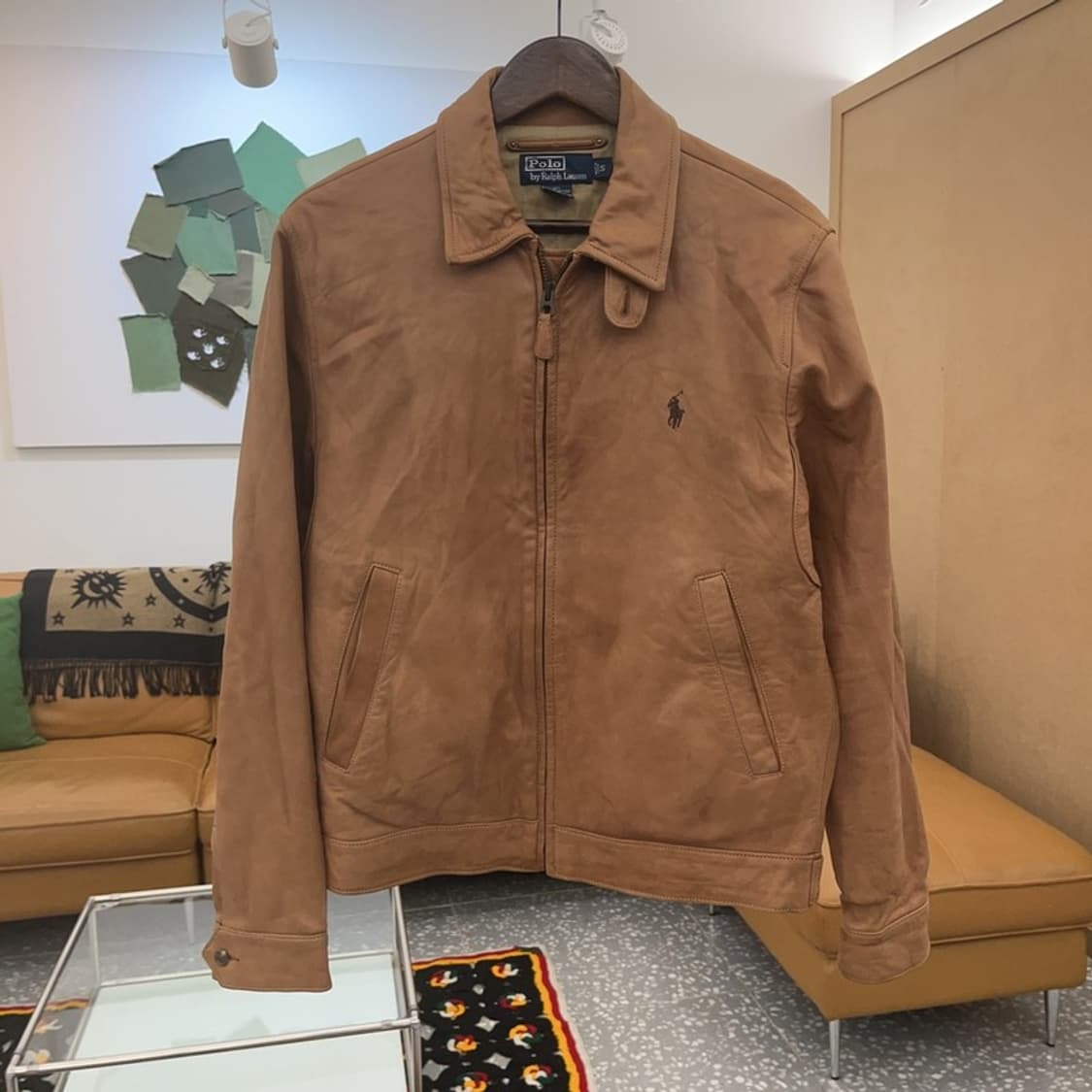 폴로 랄프로렌 컨트리 트러커 워크 가죽 자켓 S C06929 상품이미지3