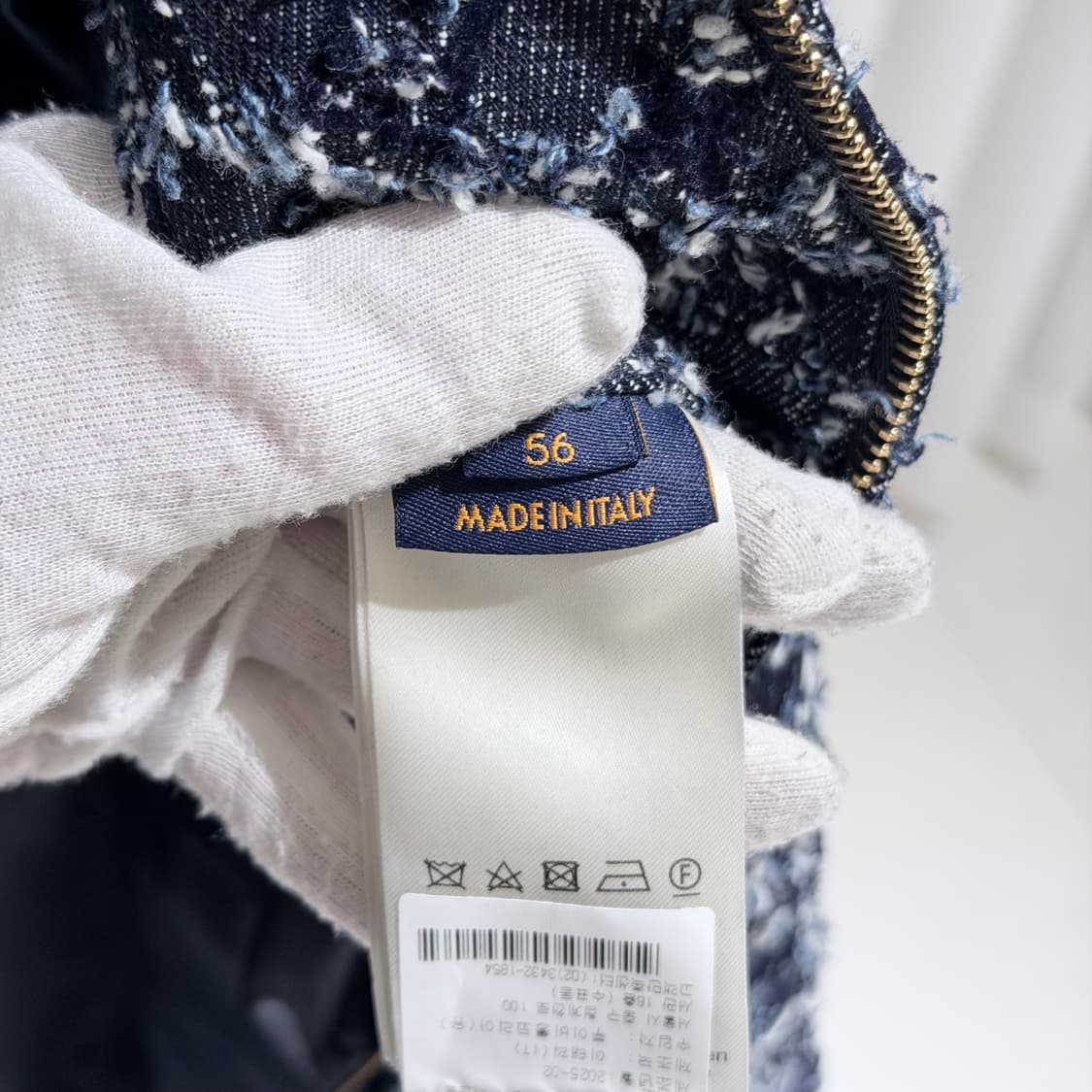 (A+/56) / 25년제조 루이비통 플록드 모노그램 데님 후드집업 자켓 상품이미지7