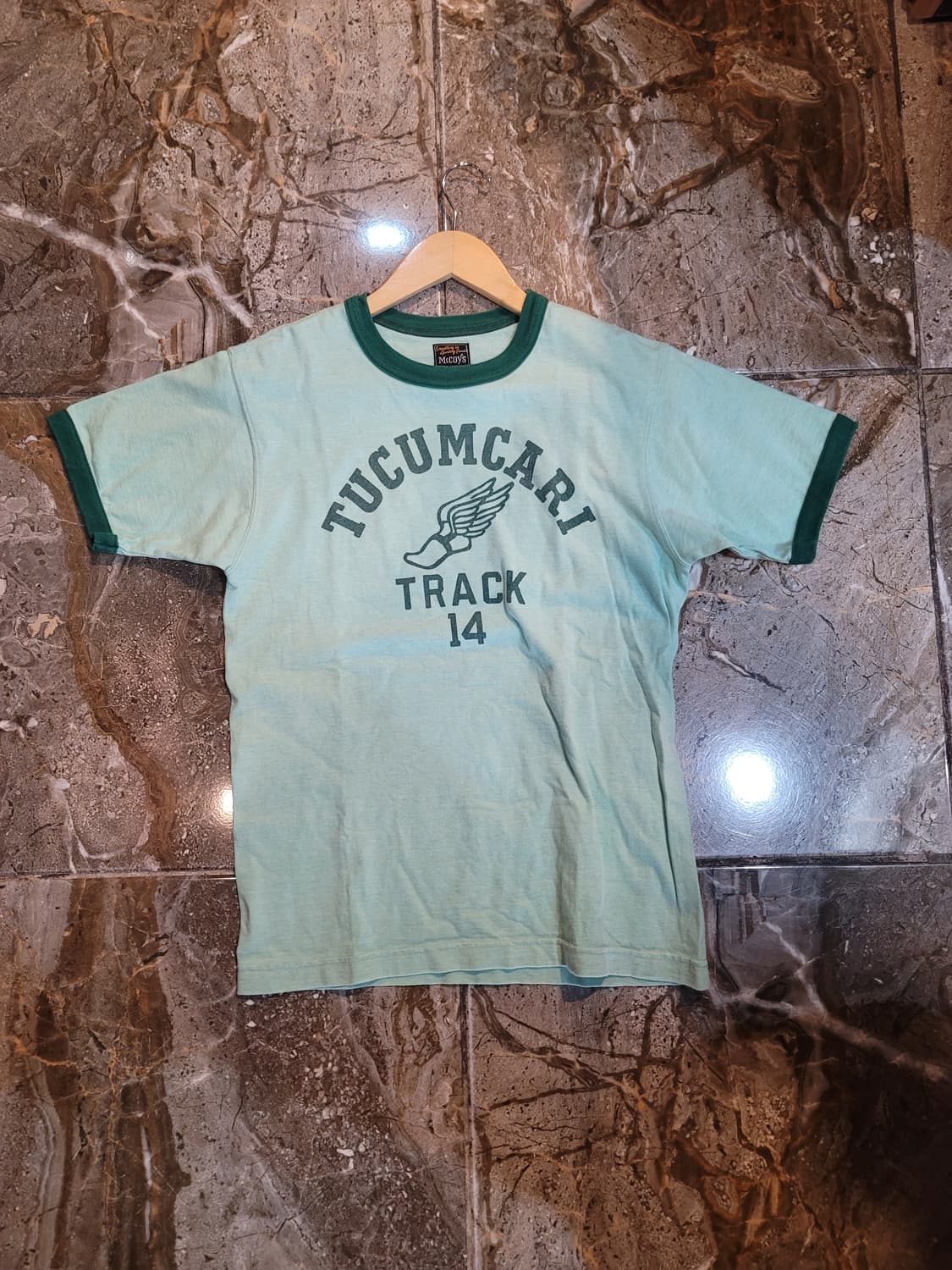 리얼맥코이 반팔 링거 티셔츠 핑크/민트 2장 일괄 상품이미지2