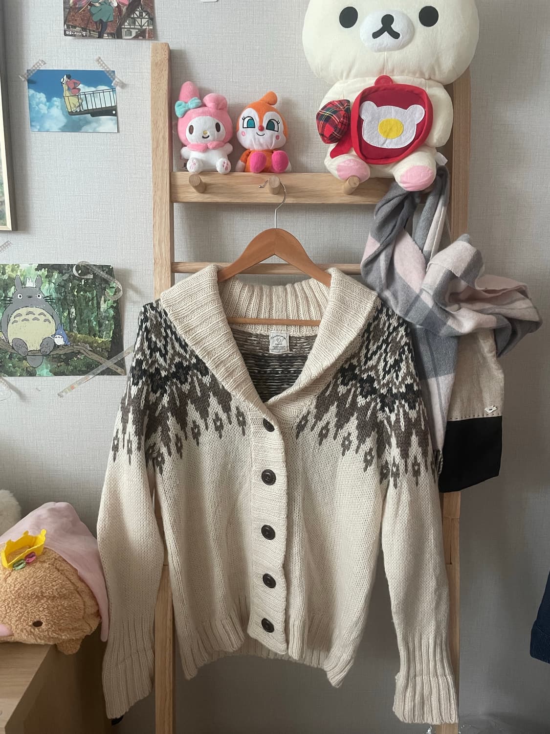 모리걸 빈티지 노르딕 알파카 가디건 🤍 상품이미지1