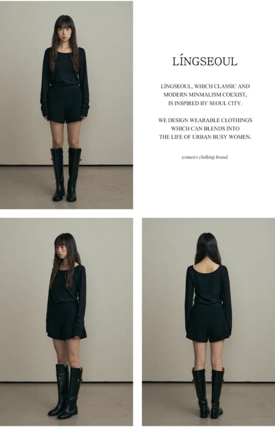 링서울 alpaca half pants-black S 상품이미지1