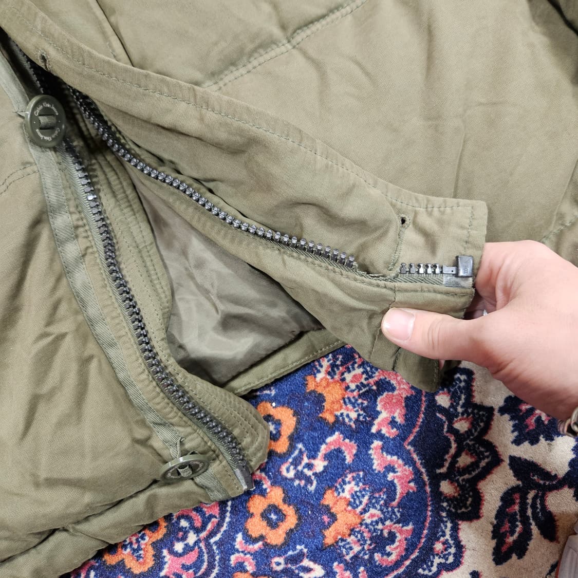 켈빈클라인 빈티지 밀리터리 덕다운 버튼 야상 점퍼 M size 상품이미지9