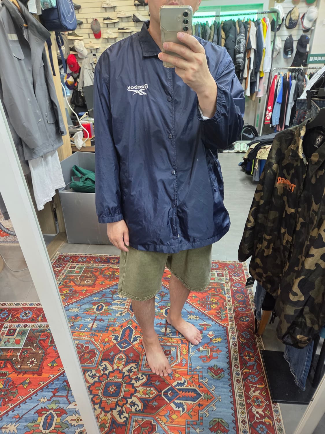 리복 올드스쿨 빈티지 일본판 코치 바람막이 자켓 xl 상품이미지7