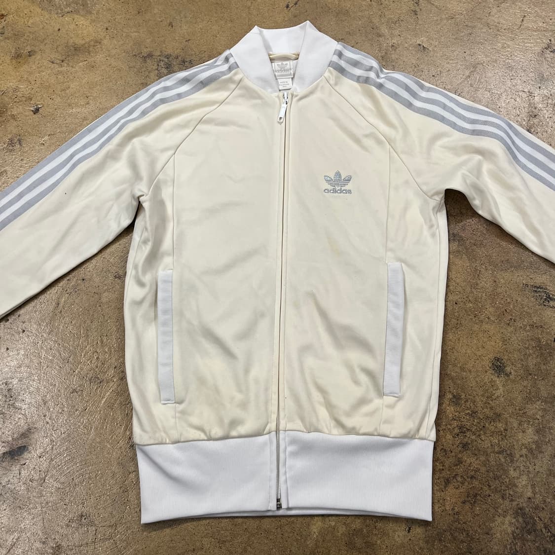[정품/95] 아디다스 아이보리 삼선 트랙탑 져지 b14 상품이미지3