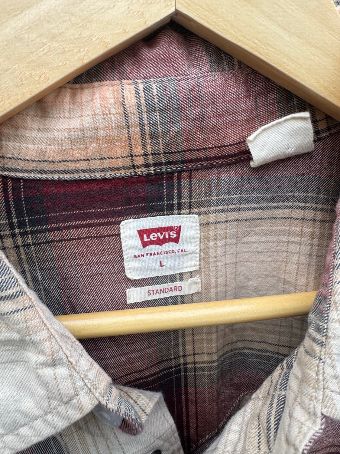 리바이스 코튼 체크 웨스턴 셔츠 L 상품이미지5