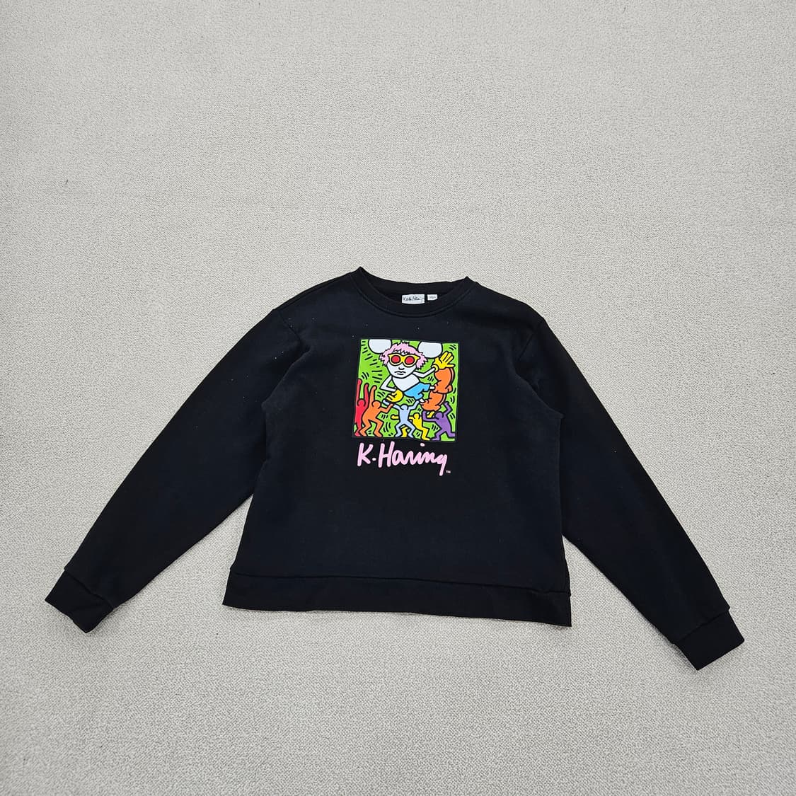 [S] 키스해링 기모 그래픽 로고 스웨트셔츠 맨투맨 1210J1 상품이미지1