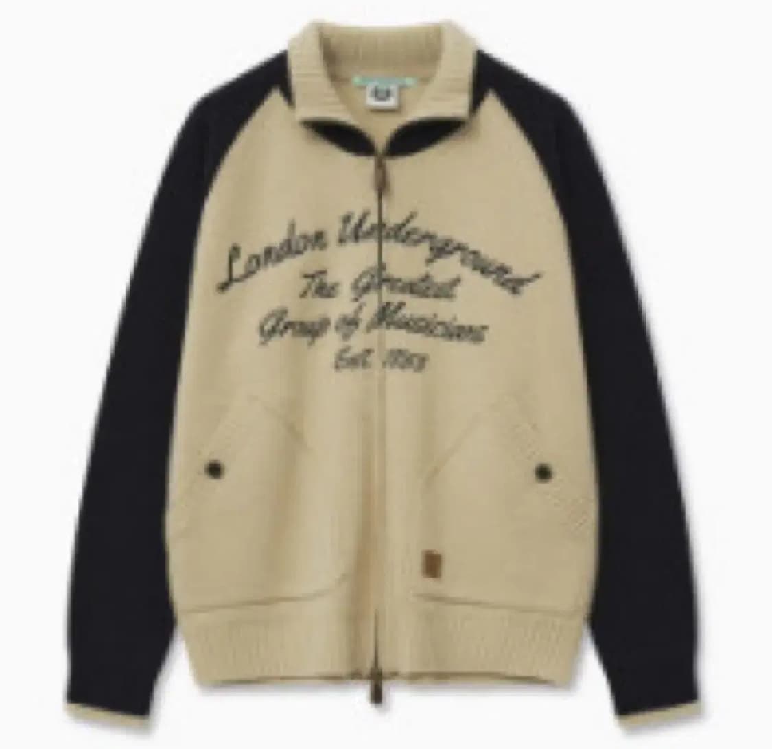 런던언더그라운드 Zip Up Knit Cardigan_Navy 상품이미지1