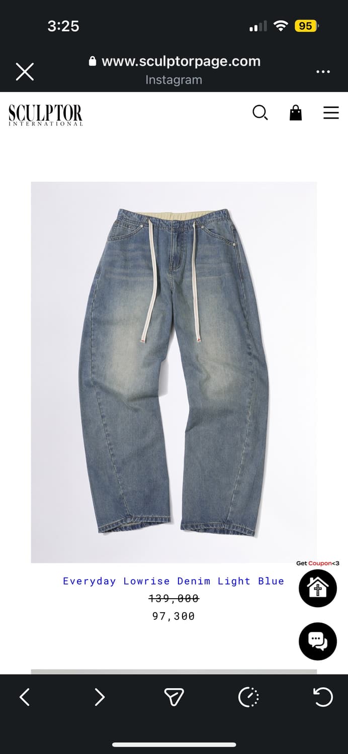 구해요) 스컬프터 Everyday Lowrise Denim 라이트블루 상품이미지1