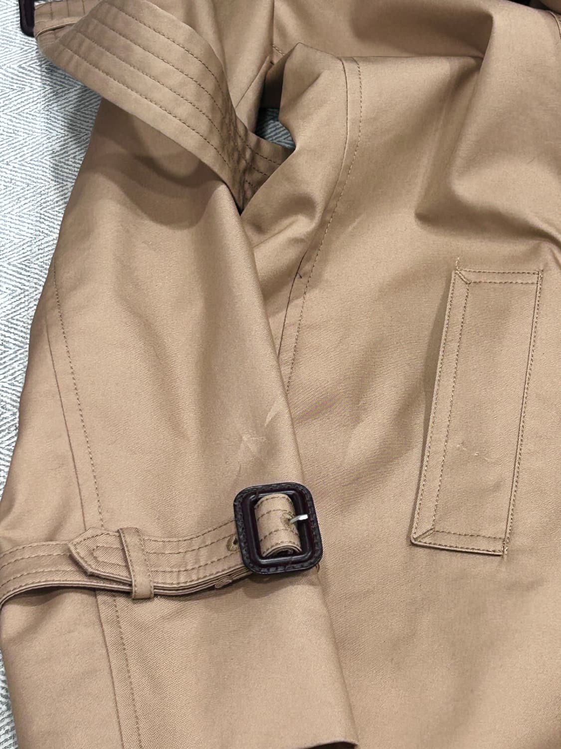 [90] 헤지스 벨티드 트렌치코트 여성 90사이즈 베이지 상품이미지9