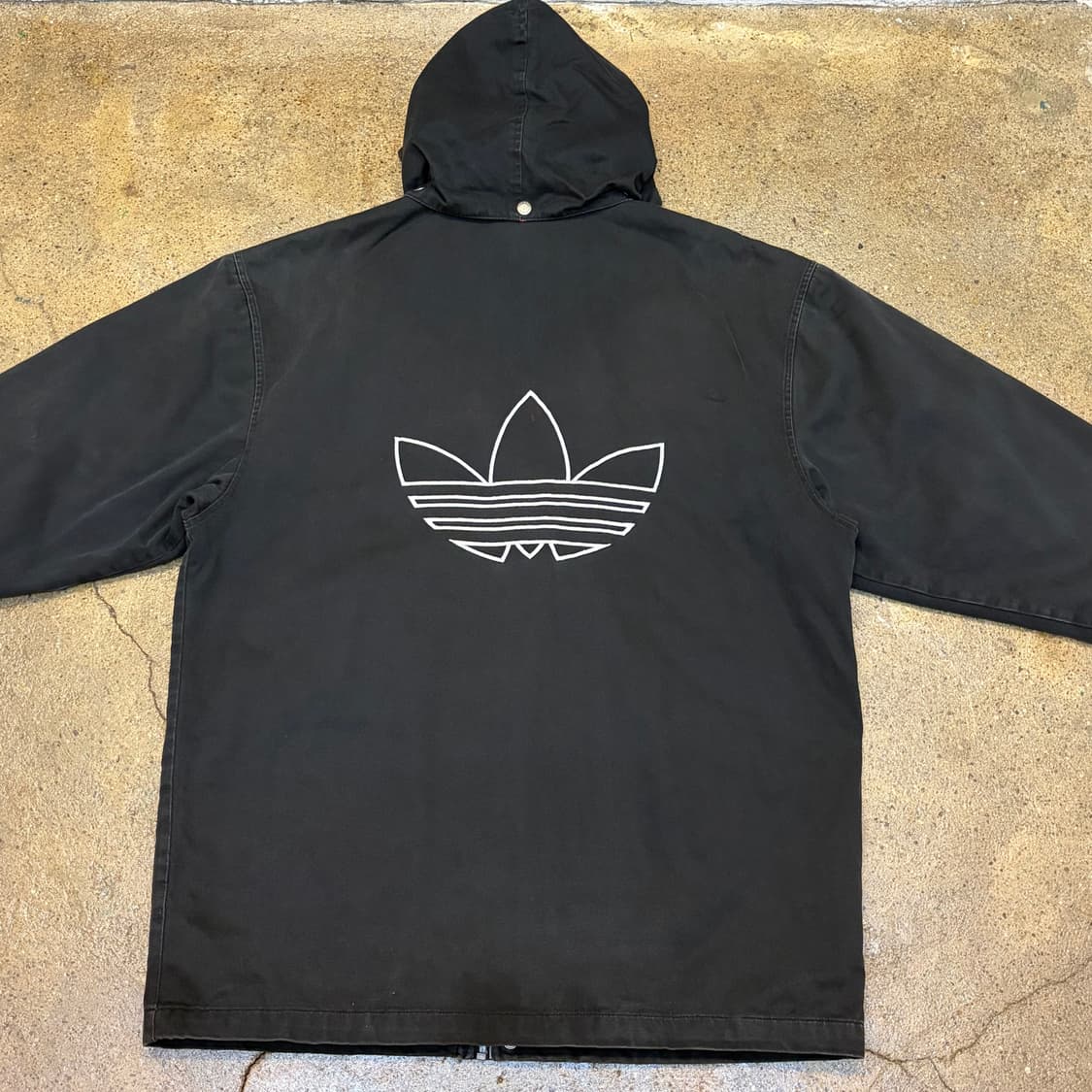 80s USA 빈티지 아디다스 후드 하프코트 패딩 상품이미지3