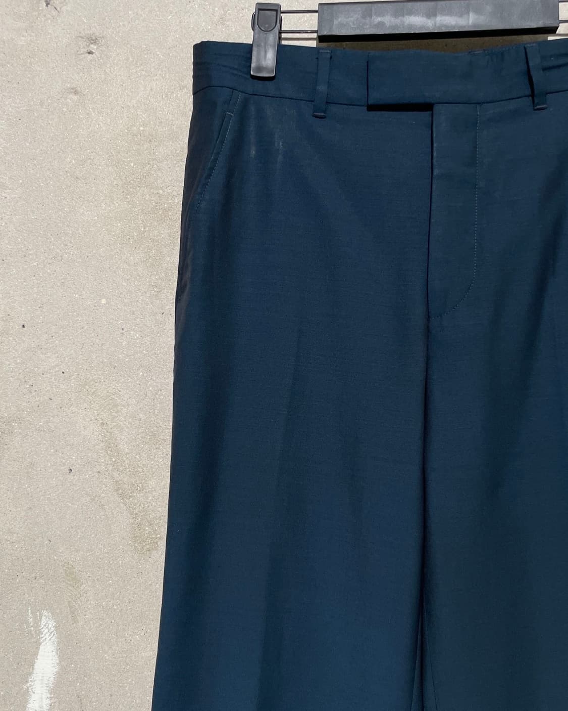 구찌 유니폼 딥 그린 폴드 햄 슬랙스 상품이미지2