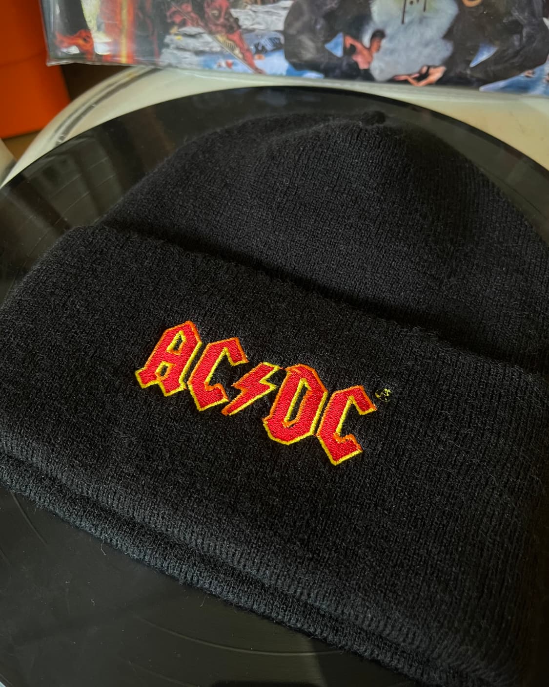 UK Vintage AC/DC Logo Boot Knit Beanie 상품이미지4