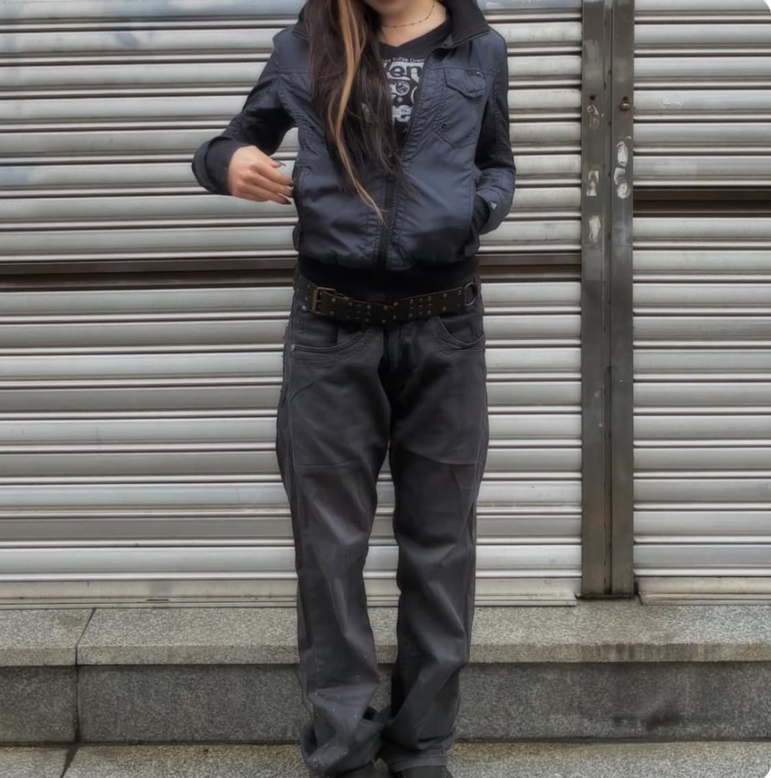 S)버커루 빈티지 여성 네이비 윈드브레이커 필드자켓 상품이미지9