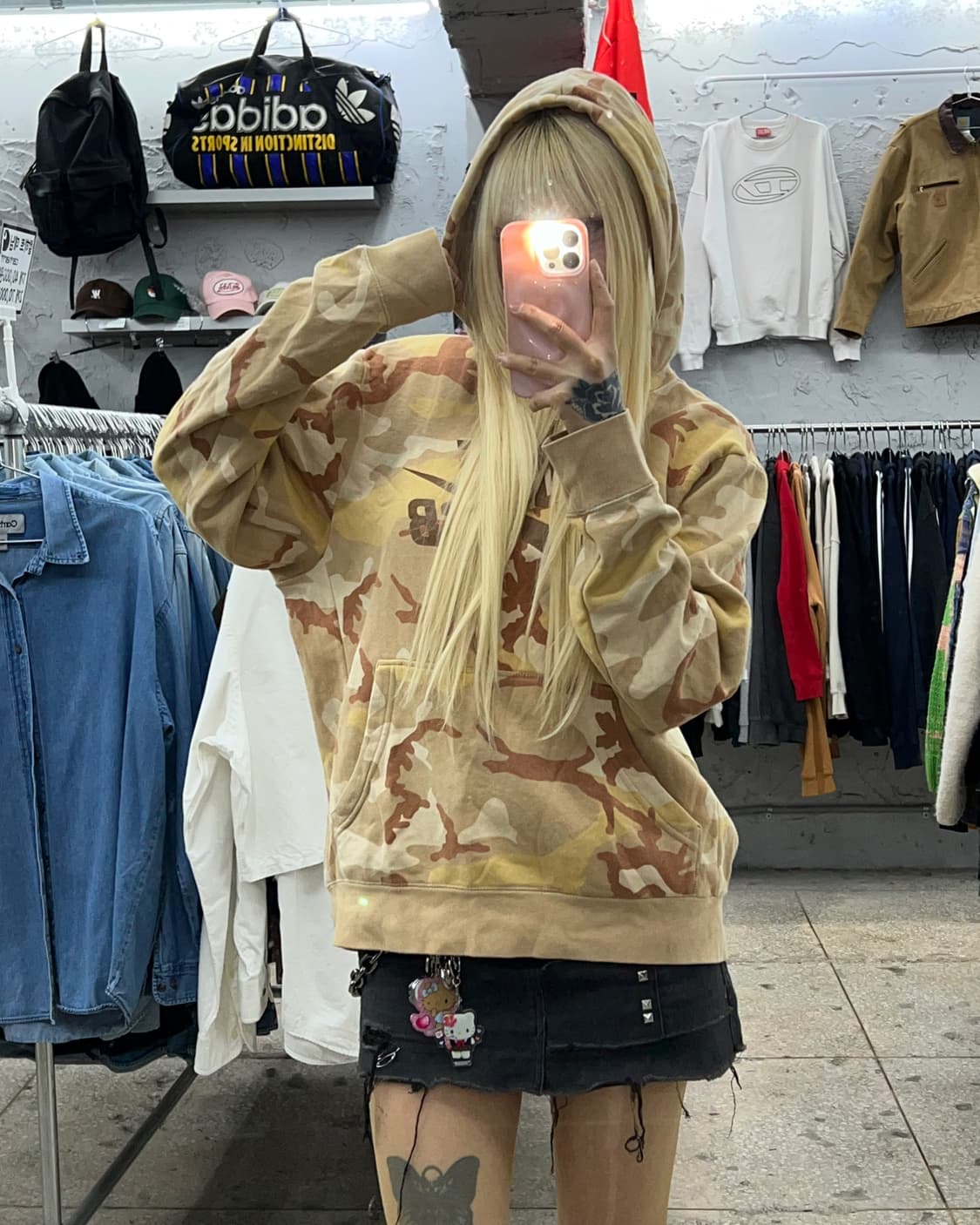 착샷O 나이키SB 카모 빅로고 후드 상품이미지7