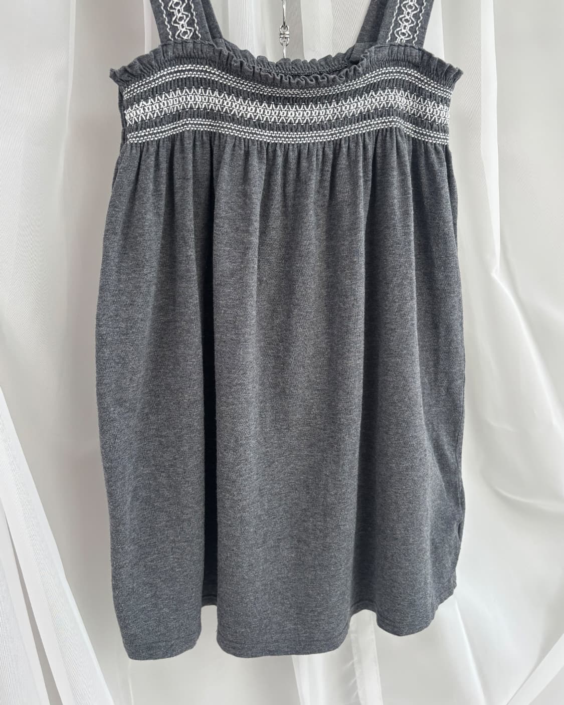 uniqlo ethnic smocking a line sleeveless 상품이미지4
