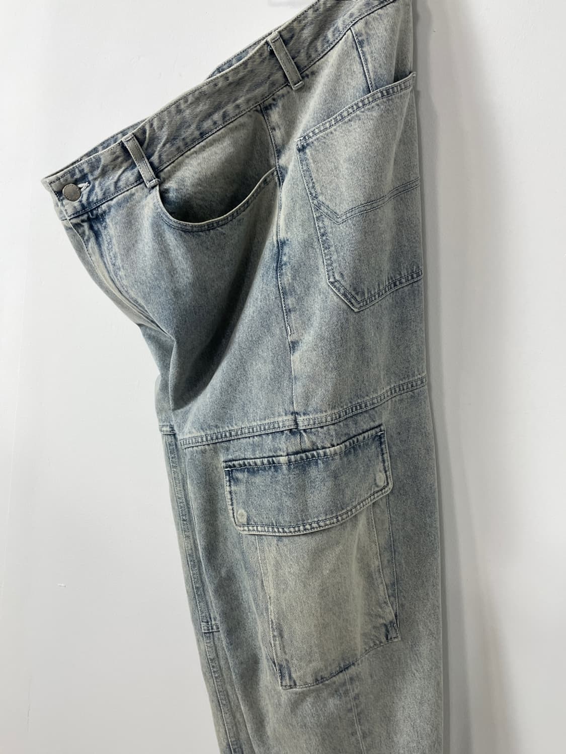 솔리드 옴므 워시드 데님 카고 팬츠  상품이미지1