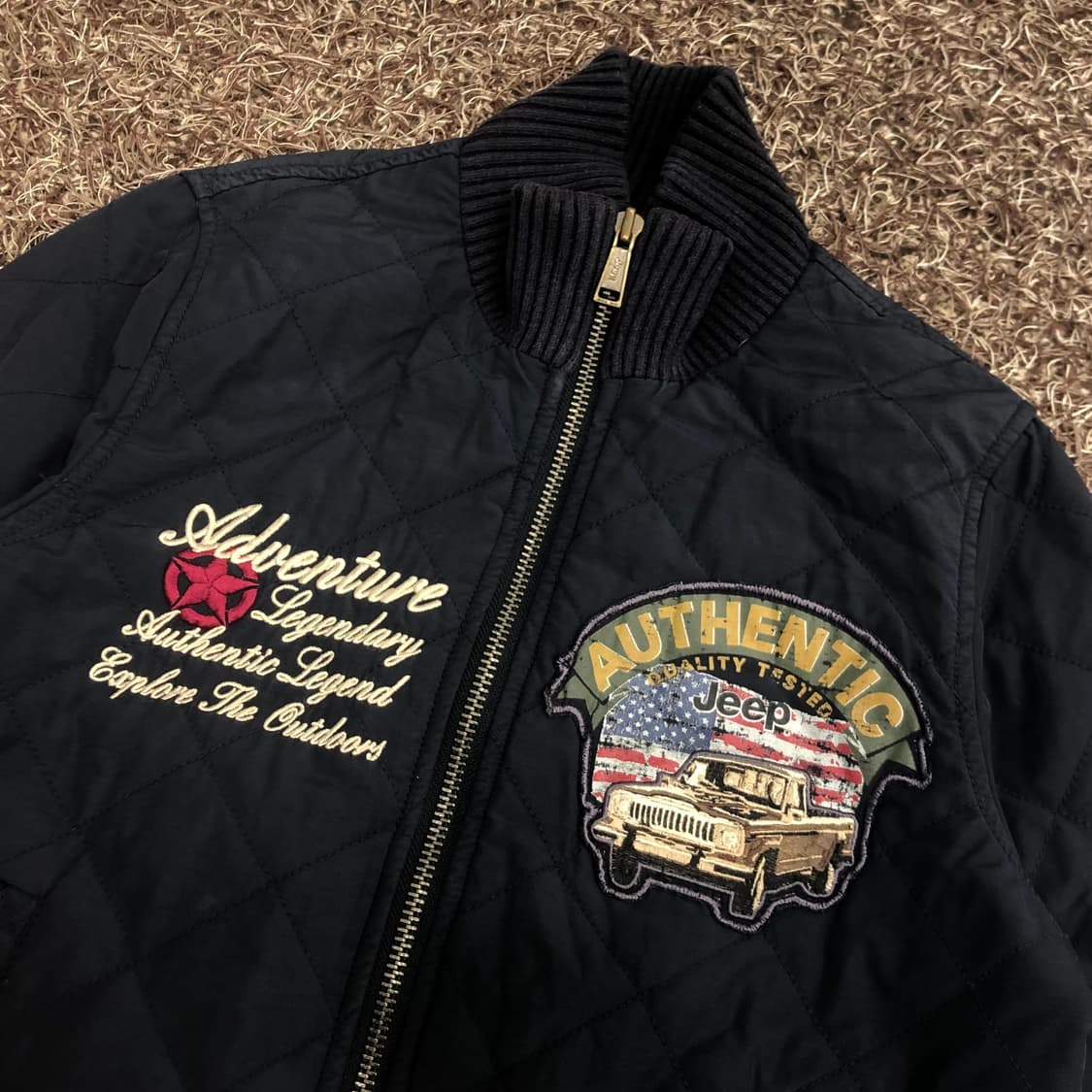 JEEP 지프 빅패치 퀄팅 블루종 자켓 상품이미지2