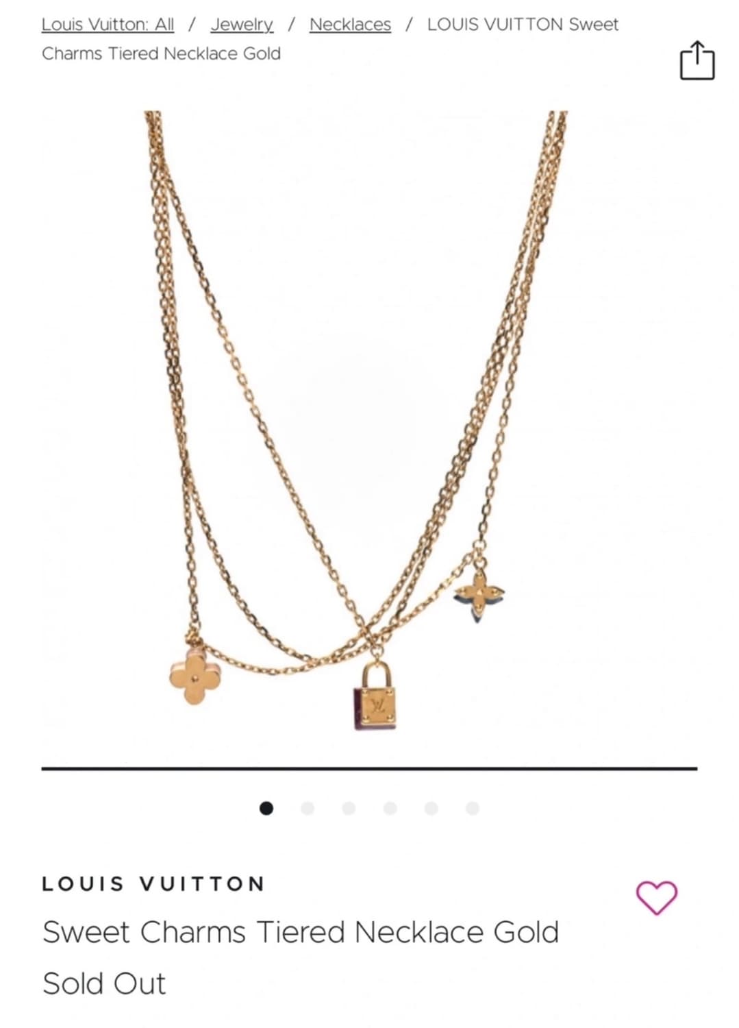 루이비통 스윗참스 목걸이 상품이미지5