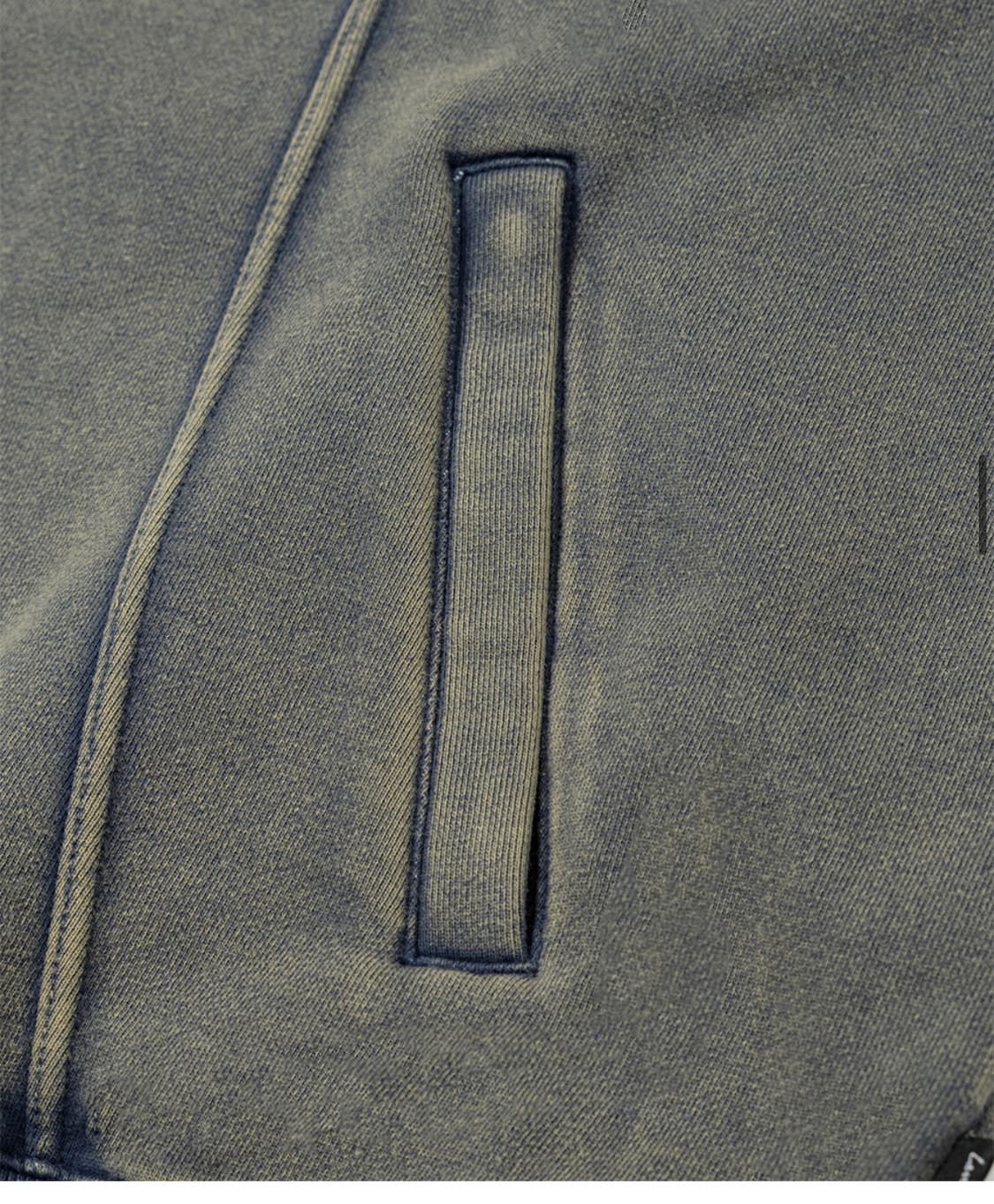 래리클락 데님 커브드 컷 후드티 워시 블루 상품이미지3