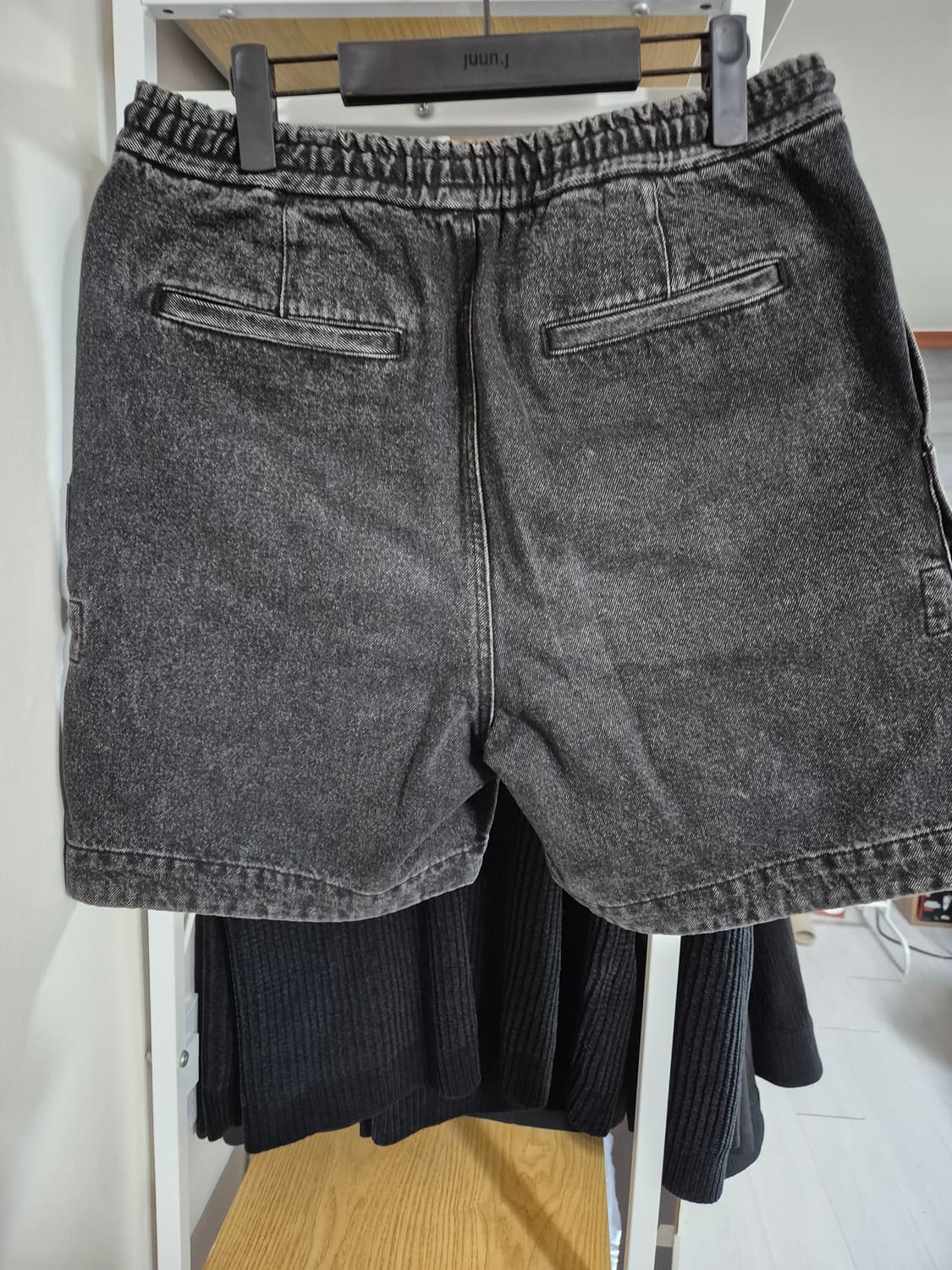 준지 흑청 데님 쇼츠 반바지 46 상품이미지2