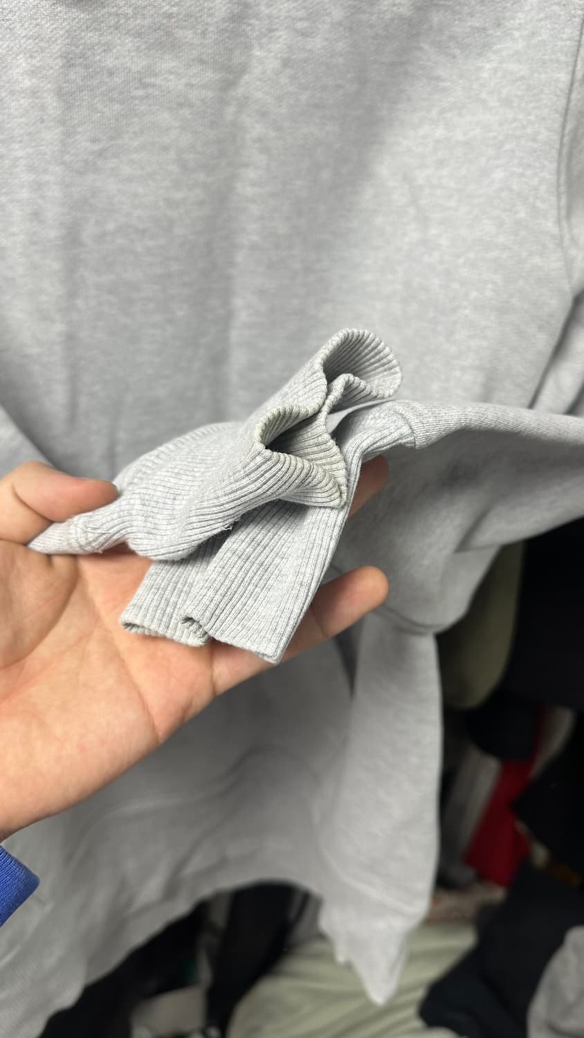 니들워크 헤비 무지 그레이 스웻 후드티 38 상품이미지7